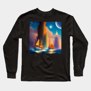 Running Beneath the Ramparts of Rolfas Long Sleeve T-Shirt